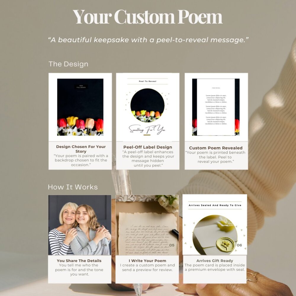 CUSTOM POEM WITH PEEL AND REVEAL KEEPSAKE